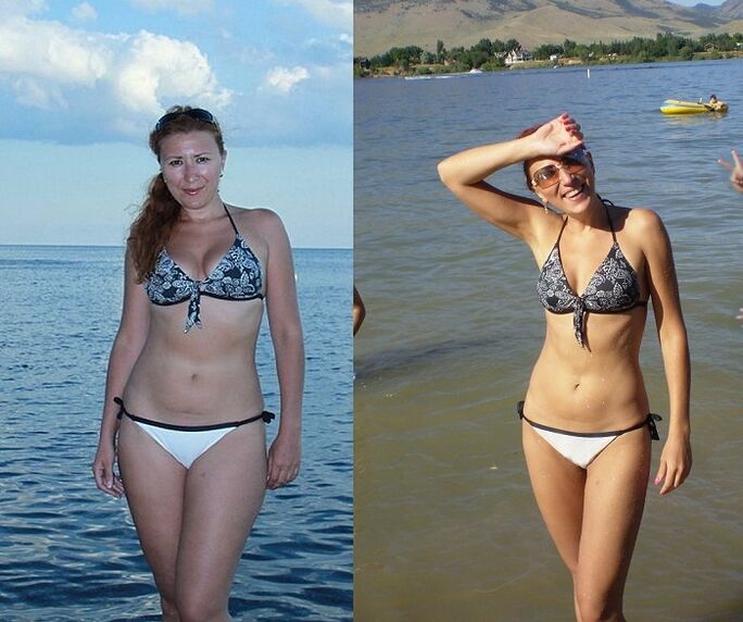 zdjęcie przed i po diecie gryczanej